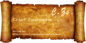 Czipf Zsuzsanna névjegykártya